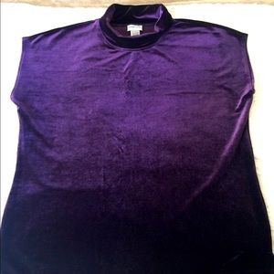 CHICO’S purple velour top NWOT